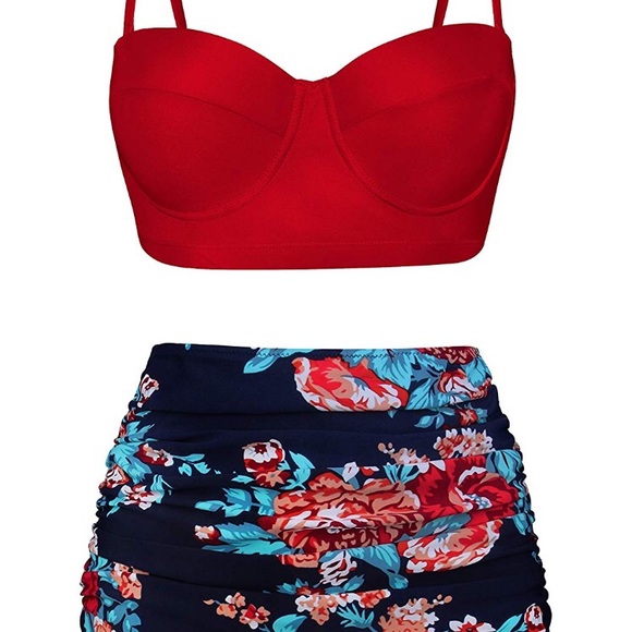 NEW Retro Vintage 2pc Swimsuit - Picture 2 of 6